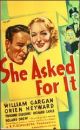 She Asked For It (1937) DVD-R